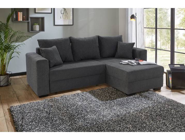Jockenhöfer Gruppe Ecksofa Ecksofa Elmau, Größe Ottomane: L, B:235cm, optional mit Topper, mit Schlaffunktion, Bettkasten & 2 Zierkissen