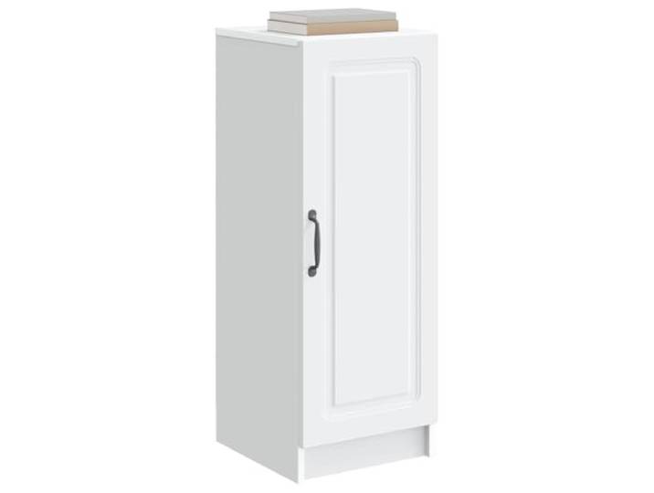 KTHLBRH Sideboard weiß 33 x 34,5 x 87 cm Ingenieurholz 1 Tür, 2 Einlegeböden, Kapazität 60 kg, Griff aus Metall, einfache Montage