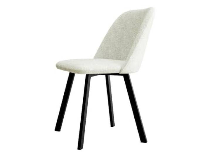 Mirjan24 Esszimmerstuhl K109 (Schwarz/Fredo 20) Stuhl mit Bouclestoff, pulverbeschichteten Metallbeinen, maximale Belastbarkeit: 150 kg, B/H/T: 47/80/58 cm
