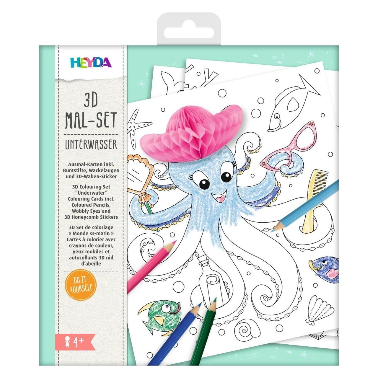 Heyda 3D Set de coloriage - Vie sous-marine (204870769)