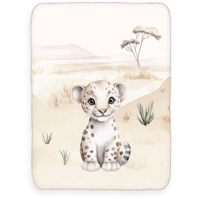 Babydecke BABY BEST "Kleiner Leo", beige (multicolour), B:75cm L:100cm, Polyester, Wohndecken, Babydecke, Perfekt zum Kuscheln – zuhause und unterwegs
