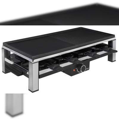 GUTFELS RACLETTE 4020 | 2000 Watt | 8 Pfännchen | Wendeplatte | Antihaftbeschichtung