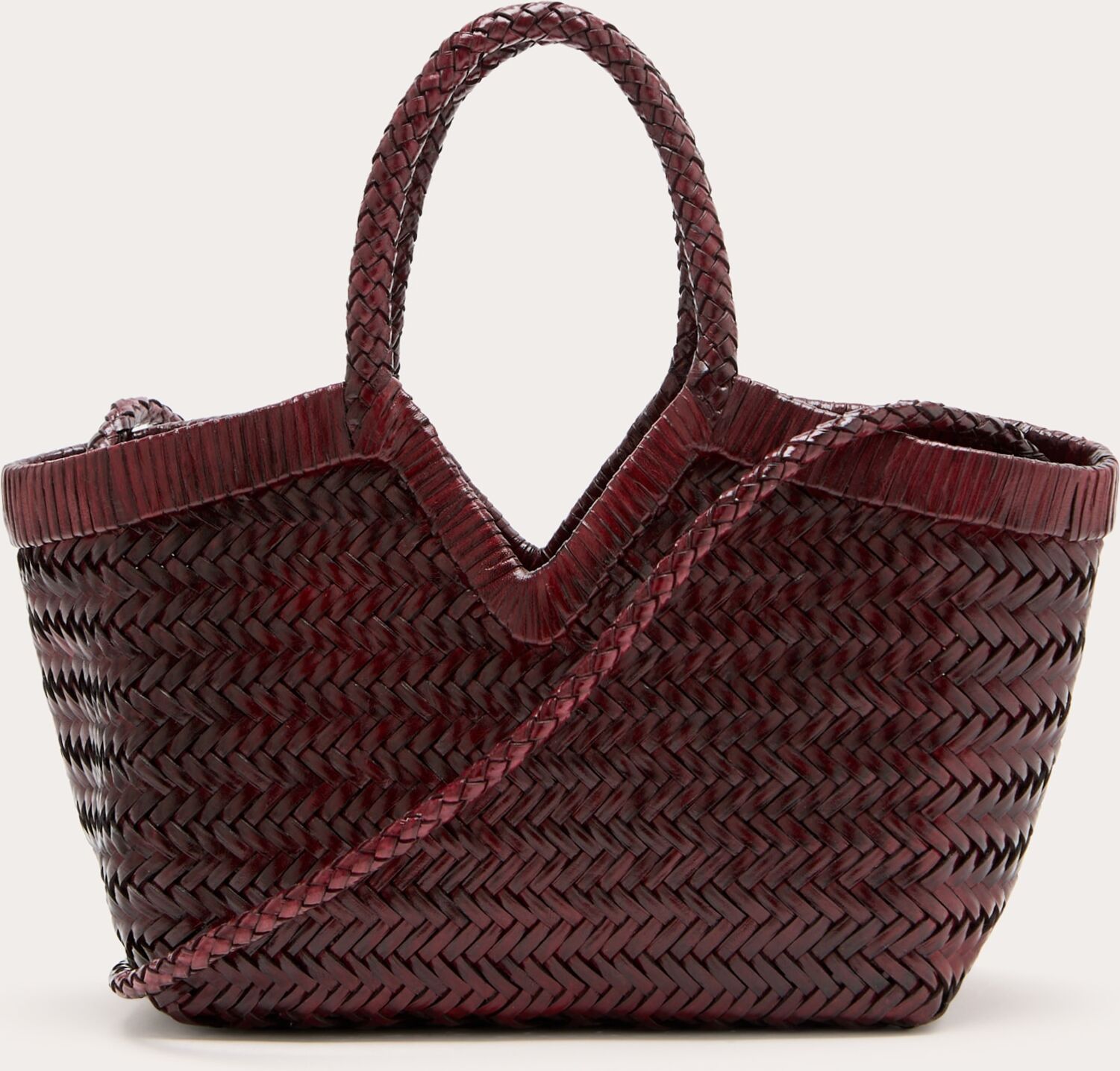 Vipera Bolso de mano Monet de piel. Burdeos