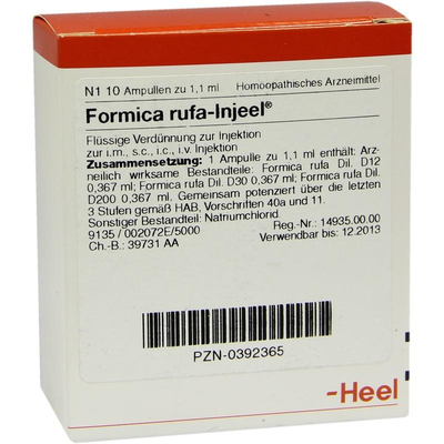 Biologische Heilmittel Heel GmbH FORMICA RUFA INJEEL Ampullen 10 St 00392365