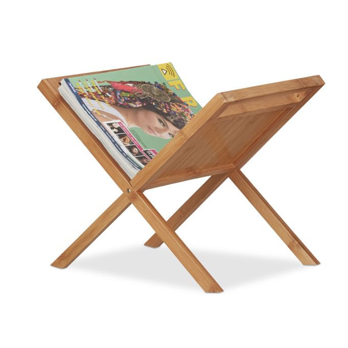 Relaxdays Tijdschriftenrek van bamboe
