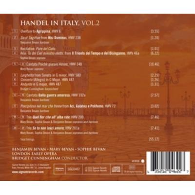 Händel in Italien Vol.2 - B& M& S. Bevan,Cunningham,London Early Opera, CD