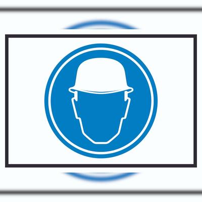 HB-Druck Schutzhelm tragen Symbol Schild A5 (148x210mm)