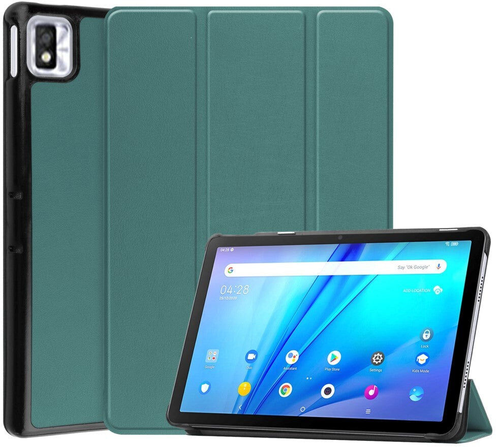 TABLETCOVERS.DK TCL Tab 10S Tri-Fold Læder Cover - Grøn