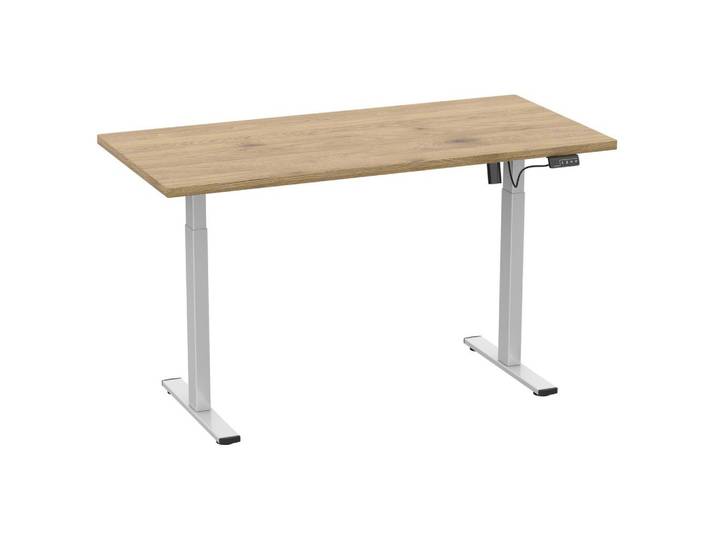 Schreibtisch E-Lona Honigeiche/Silberfarbe B:110cm