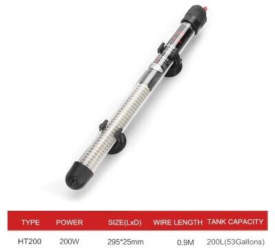 Uplifted Goods Adjustable Temperature Aquarium Heater Rod For Fish Tanks 200w eu 220 240v