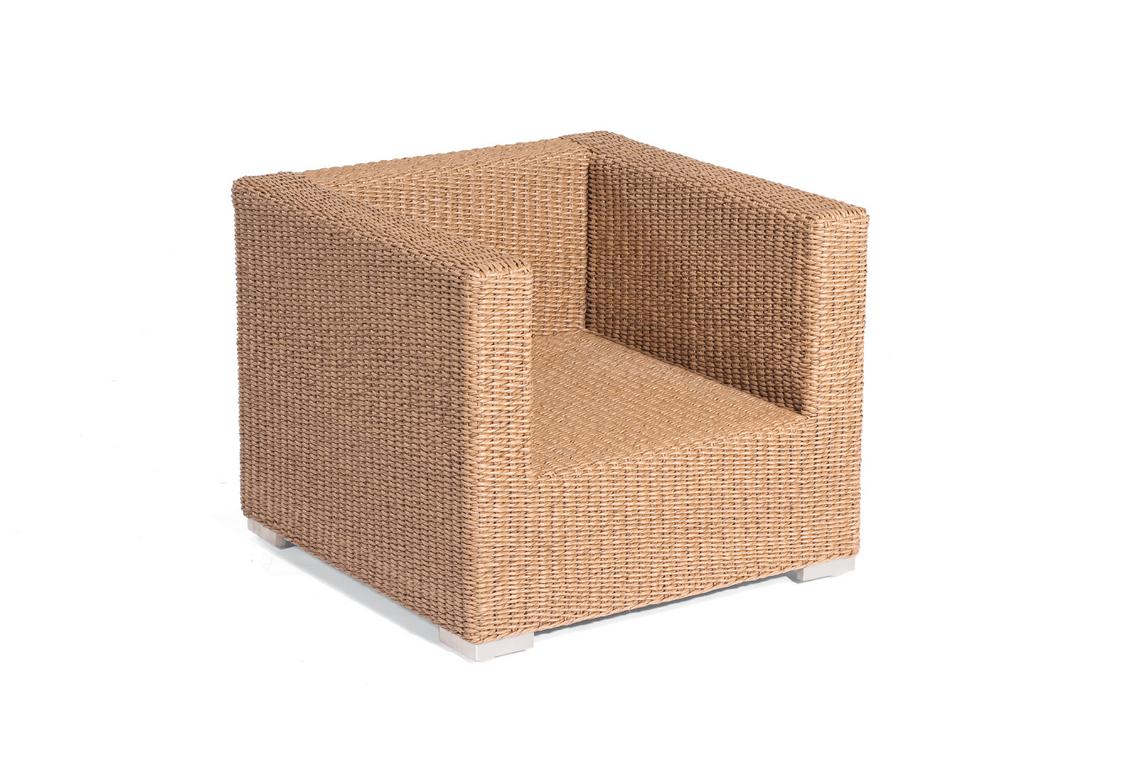 MUESING Lounge-Sessel Residence PE-Kunststoffgef lecht Hyazinthoptik Aluminium-Gestell So 16906077