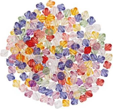 Acrylperlen, bunt, 6 mm Ø, 50 g