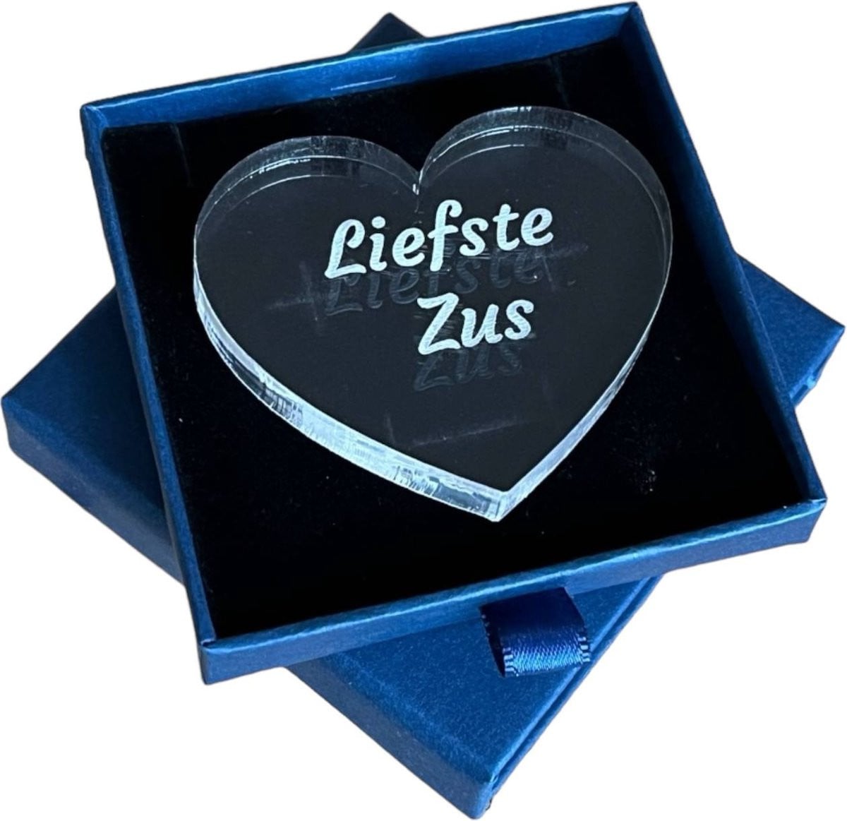 Hartje Acrylglas Liefste Zus Decoratie voor op Tafel