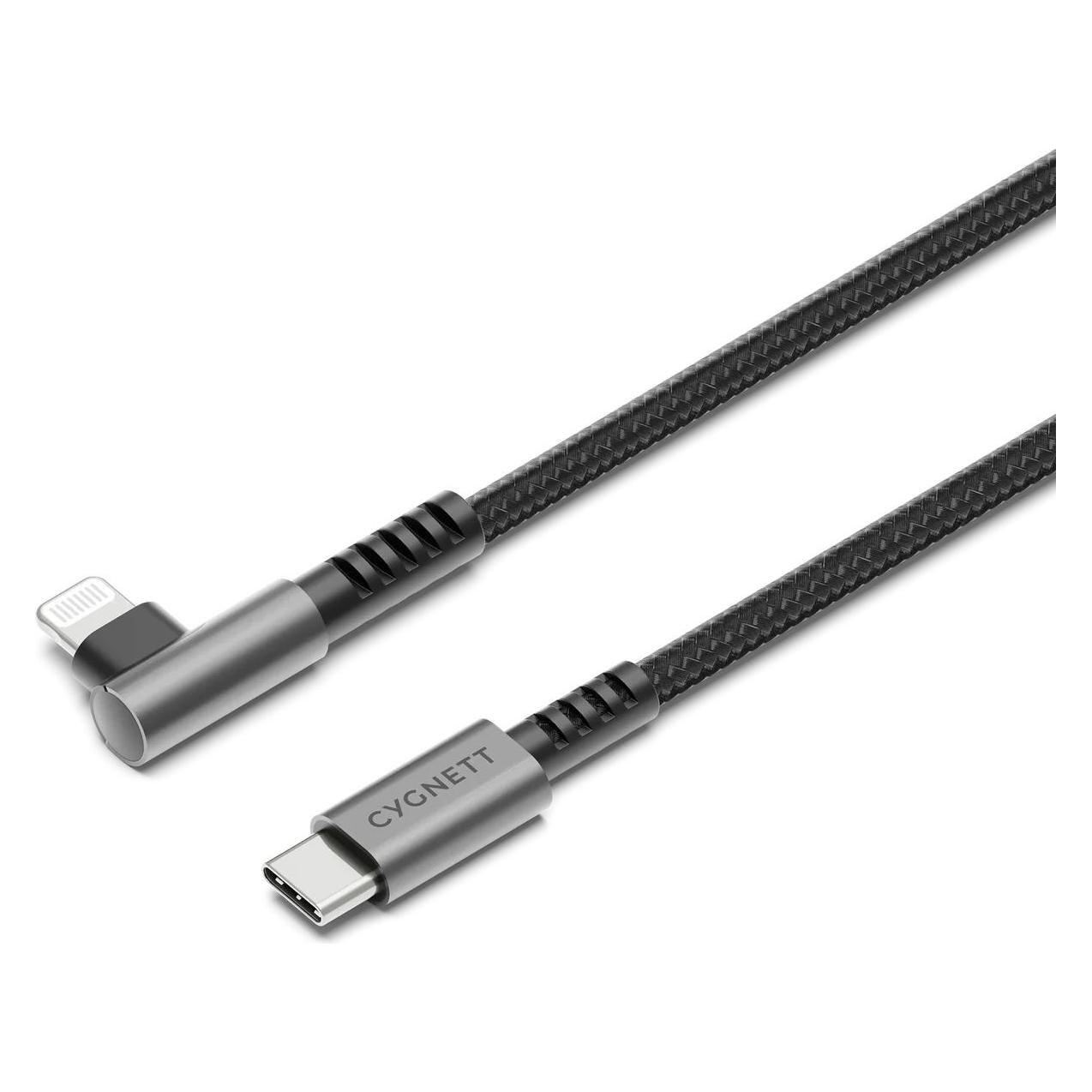 Cygnett Unite Rechtwinkliges Kabel (1 m, USB 2.0, 30 W) (CY5102PCCCL)