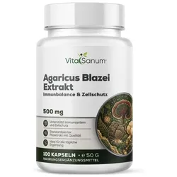VitaSanum® Agaricus blazei – Hochwertiger Pilzextrakt – 2 Kapseln Tagesportion
