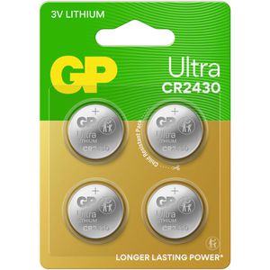 GP Knopfzelle Batteries Ultra CR2430, 275 mAh, Lithium, 4 Stück