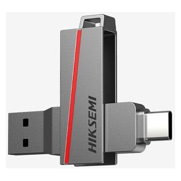 Hiksemi CLE USB 16 GB Série E307C U3 Dual USB 3.2 et USB Type C Coloris Grey (16 GB, USB-A, USB-C) (HS-USB-E307C(STD)/16G/U3/NEWSEMI/WW)