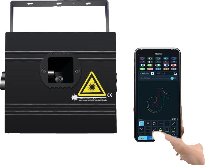 Laserlichtprojektor, verschiedene Steuerungsmodi, kompaktes Design, 5W, EU-Stecker
