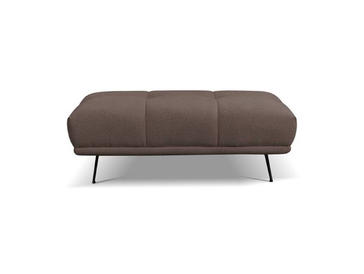 Pouf GIOVANNI tissu raven marron