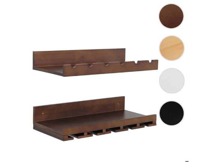 Lot de 2 casiers à bouteilles MCW-P22 certifiés MVG 61 x 28 cm marron