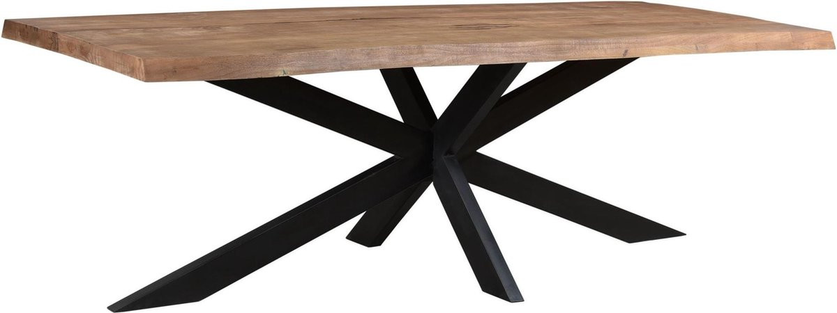 Livingfurn Brix Bruine Eetkamertafel van Mangohout - 160 cm