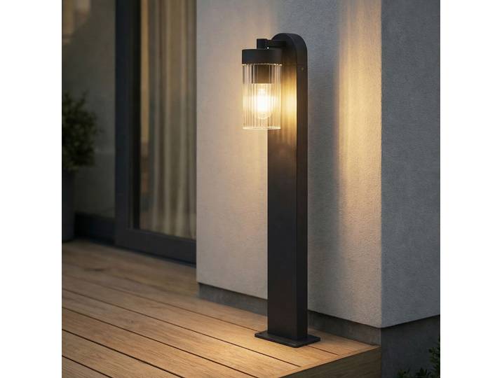 Bornes lumineuses Kaliro, 60 cm, anthracite, IP54, E27 - Lindby - Terrasse - Moderne - Aluminium - À ampoule unique