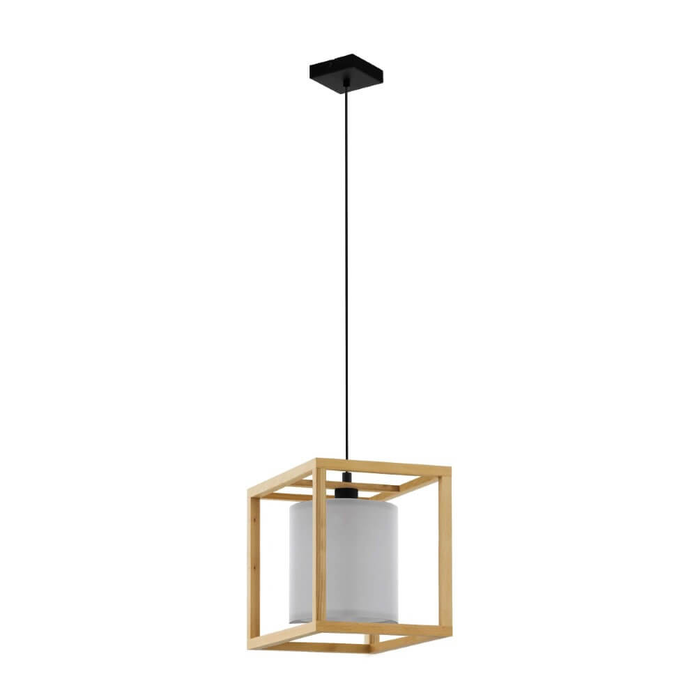 Stars of Light Granados houten hanglamp met witte kap