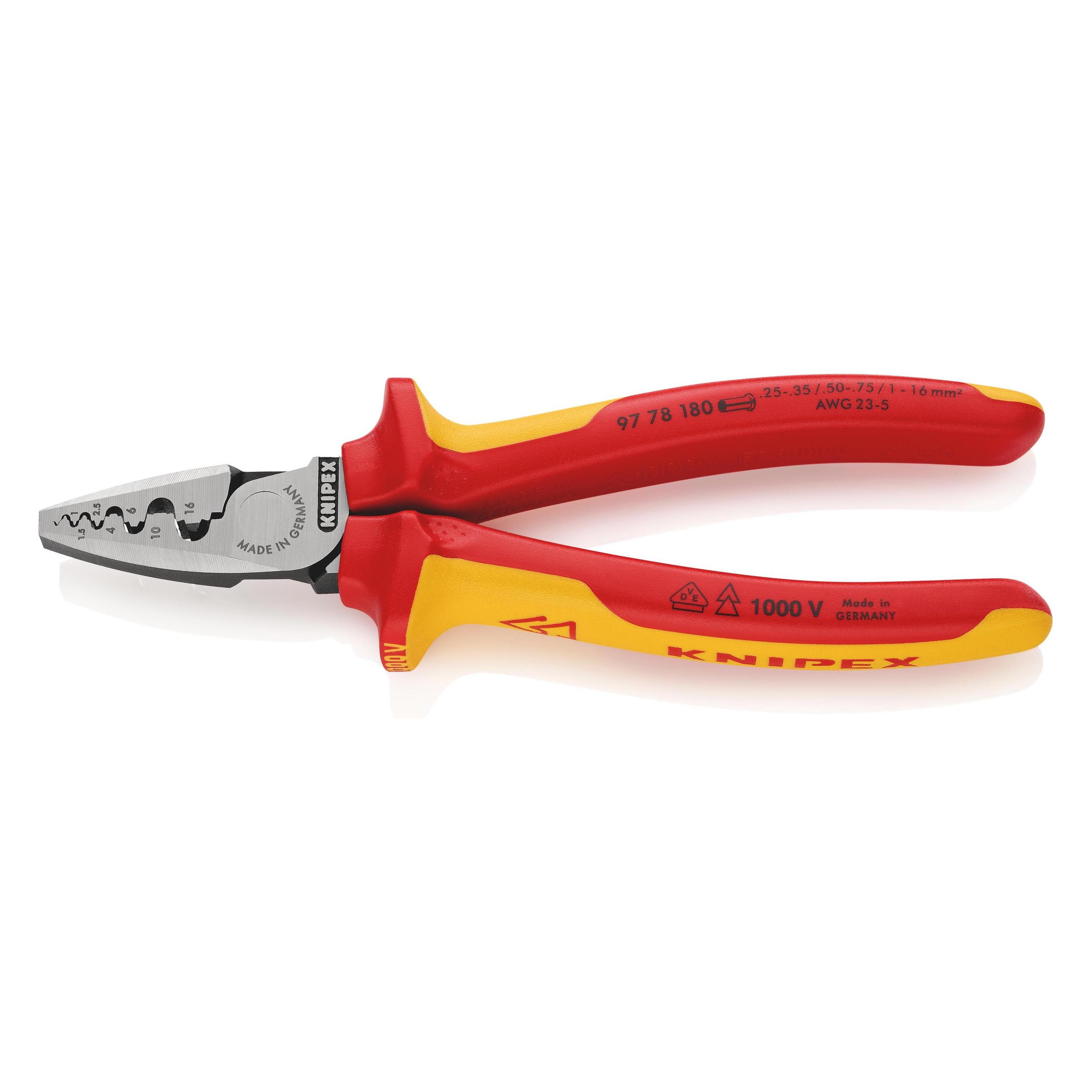 Primium PRIM 9778180SB KNIPEX Crimpzange fuer Aderendhuelsen (247 mm) (9778180SB)