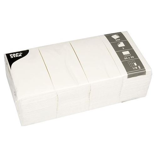 PAPSTAR Servietten weiß 2-lagig 16,5 x 16,5 cm 250 St.