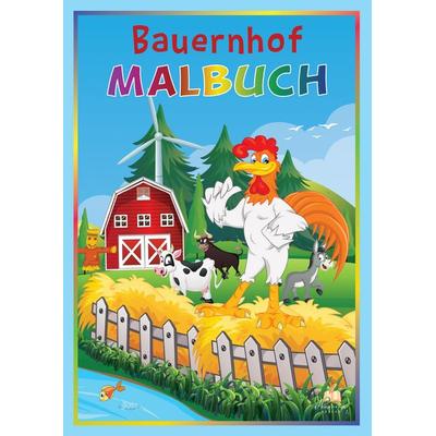 Bauernhof Malbuch für Kinder ab 3 Jahren mit 50 schönen Bauernhoftieren zum Ausmalen, Taschenbuch von Josef Mickey Müller, Dhamma Verlag,