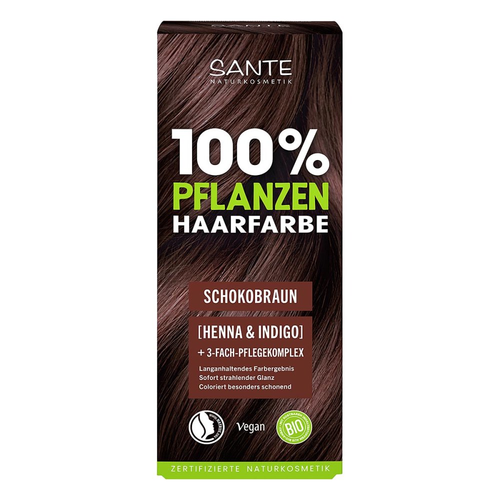 LOGOCOS Naturkosmetik GmbH & Co. KG Pflanzenhaarfarbe mit 3-fach Pflegekomplex schokobraun 02 08107933
