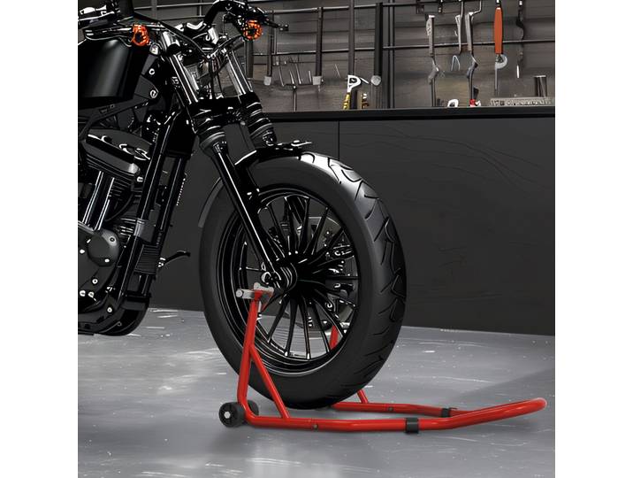 HOMCOM Support Moto Universel Atelier Rouge
