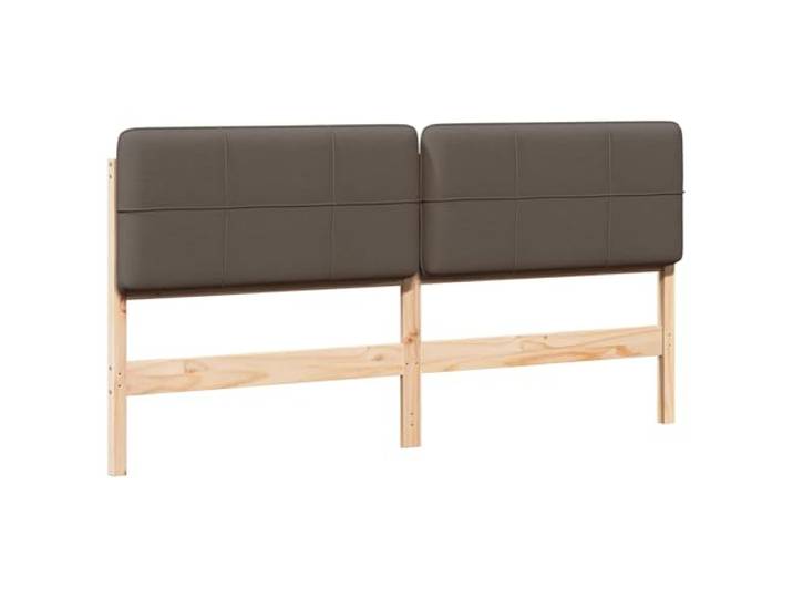 Makastle Gepolstertes Kopfteil Braun Kiefernholz 205,5 cm Massives Kiefernholz