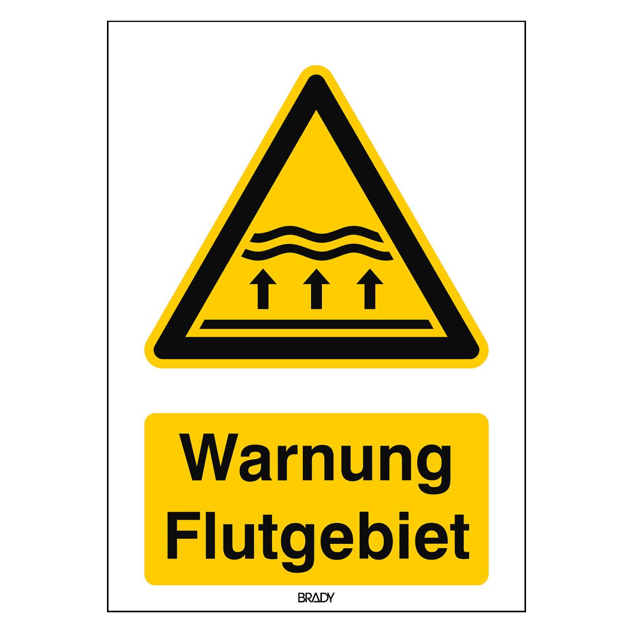 Brady ISO-Sicherheitsschild - Warnung Flutgebiet (311468)