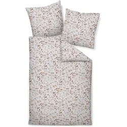 Janine, Bettwäsche, Soft-Cotton Bettwäsche Cortina 71007 beige kupfer (Bettwäsche Set, 135 x 200 cm, 80 x 80 cm)