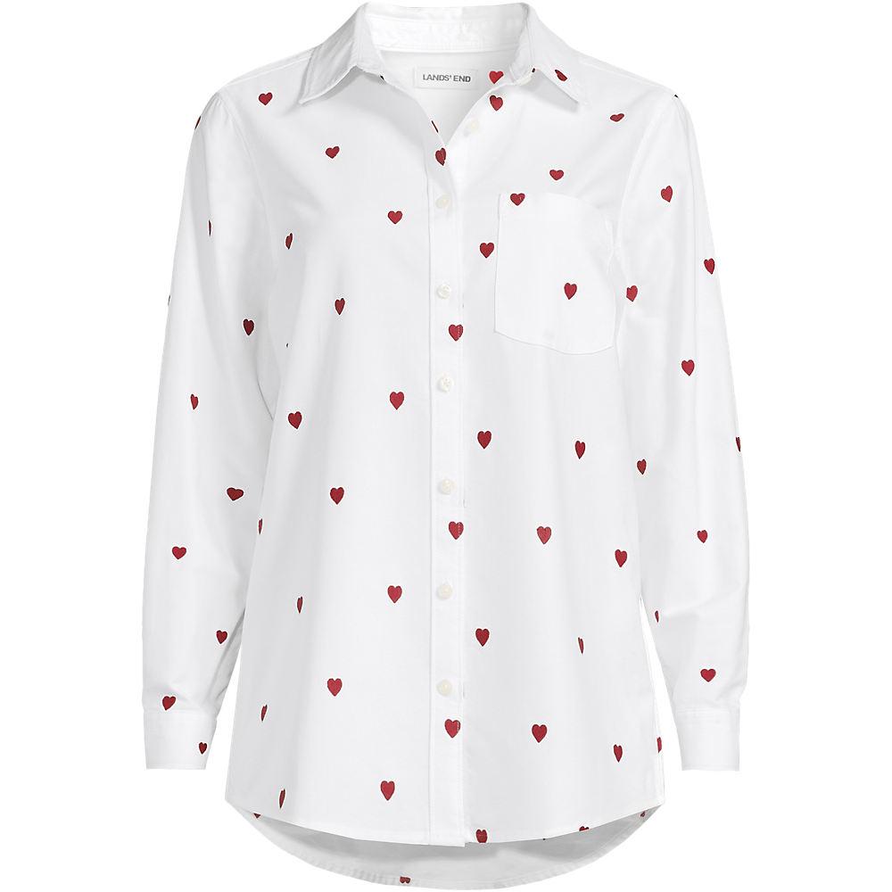 Langarm Oxford-Hemd für Damen in Plus-Größe, Damen, size: plus, Weiß, Baumwolle, by Lands' End