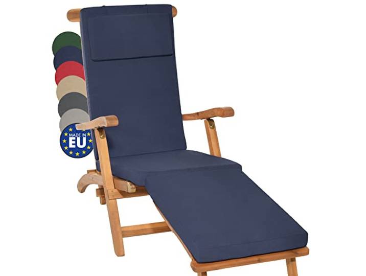 Beautissu Ligbedkussen Tuinkussen voor Deckchair Ligstoel Kussen Wasbaar
