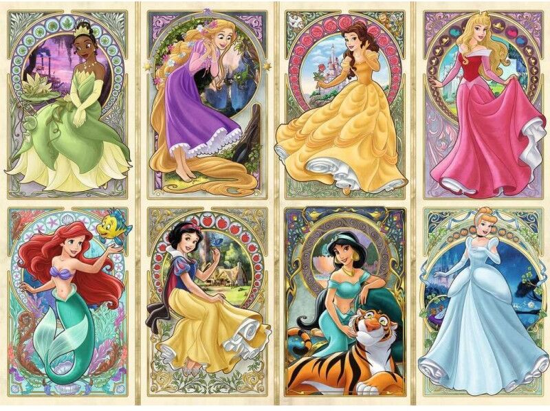 Ravensburger Puzzle 1000 pièces - Disney Princesses Art Nouveau