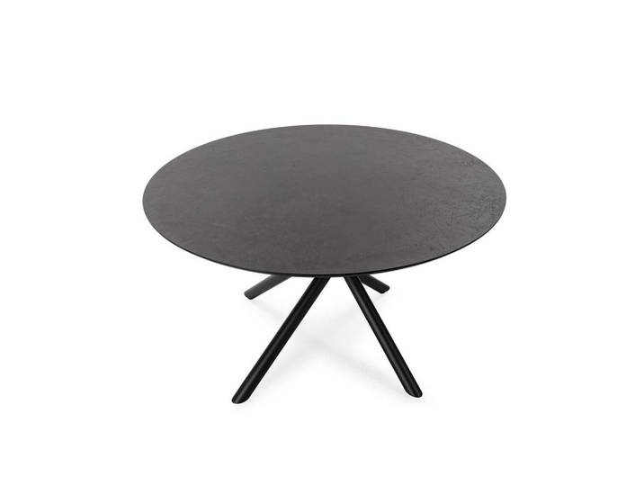 Calicosy Esstisch mit Metallbeinen 120/76/120 cm, Eichefarben, 120x76x126 cm, Esszimmer, Esstische