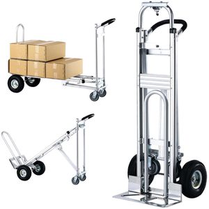 Böttcher-AG Sackkarre R-CST, 3 in 1, klappbar, Luftreifen, Trolley, Sack- & Schubkarre, bis 340kg