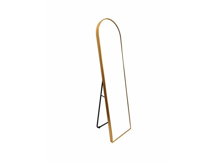 Fragix Standspiegel Ziva Gold, Goldfarben, Metall, 40x150x4 cm, Spiegel, Standspiegel