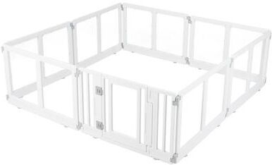 Costway Clear Plastic Dog Playpen with Secure Locking Door-8 Panel