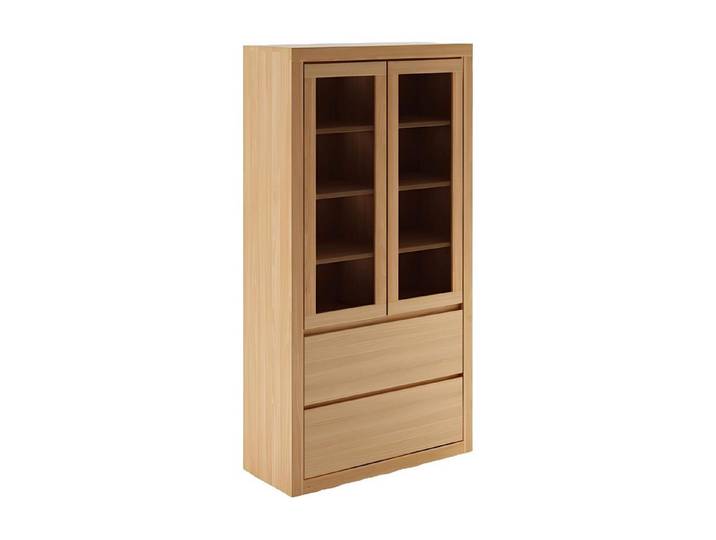 Xlmoebel Vitrine Holzschrank mit Glasfront für stilvolle Wohnraumgestaltung (1-St., Vitrine) Hergestellt in Europa