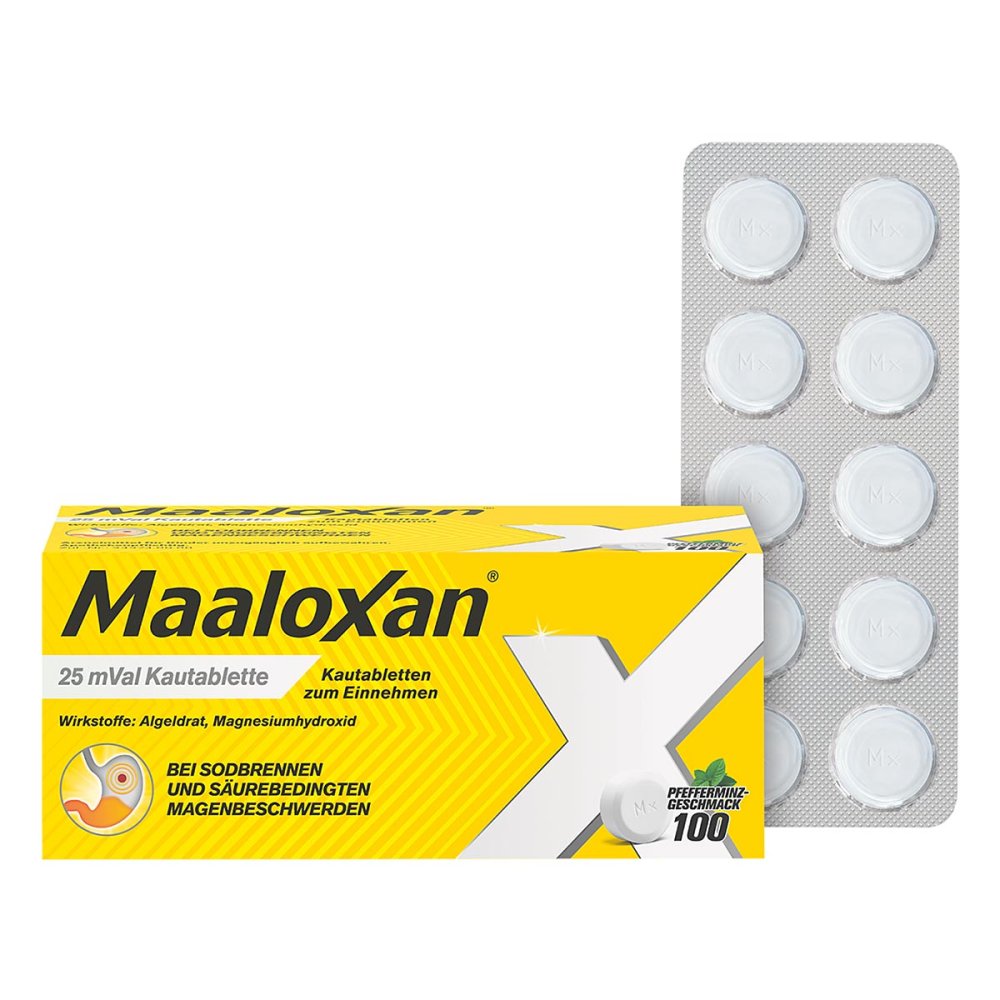 A. Nattermann & Cie GmbH MAALOXAN Kautabletten bei Sodbrennen mit Magenschmerzen 01423607
