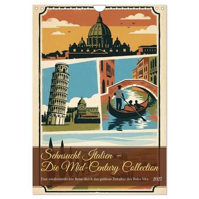 Sehnsucht Italien - Die Mid-Century Collection (Wandkalender 2027 DIN A4 hoch), CALVENDO Monatskalender