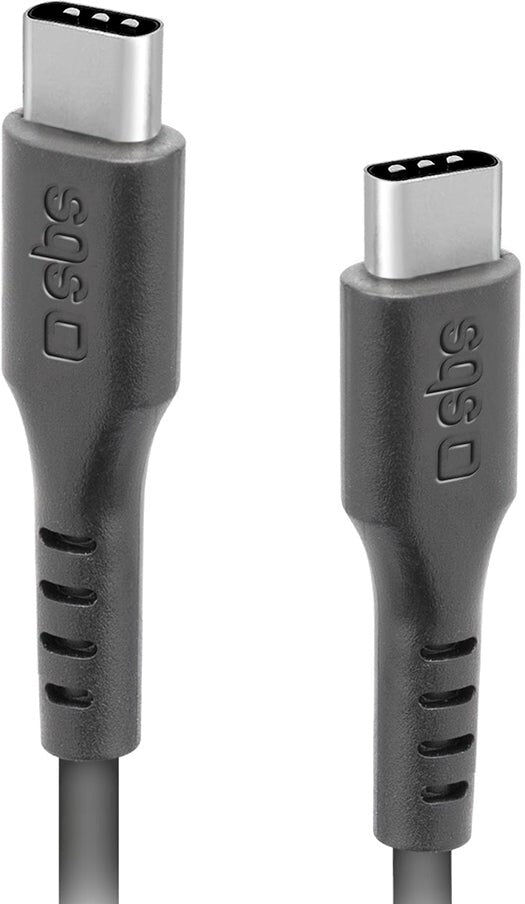 SBS USB-C til USB-C Kabel - 3 Meter - 25W (PD) - Sort