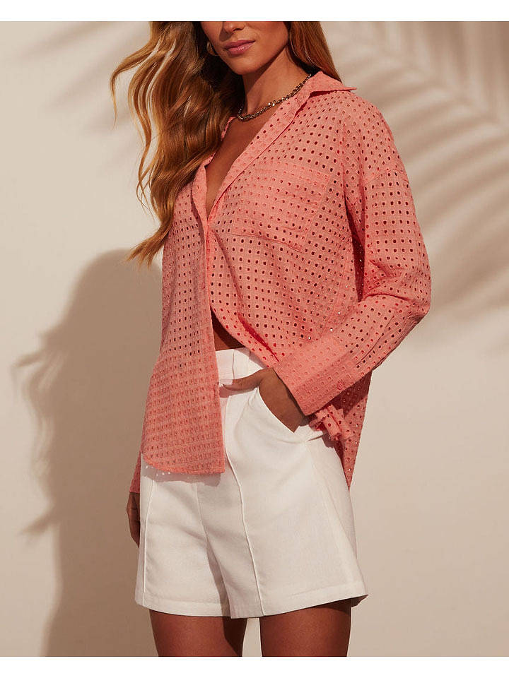 Milan Kiss Bluse in Lachs - M