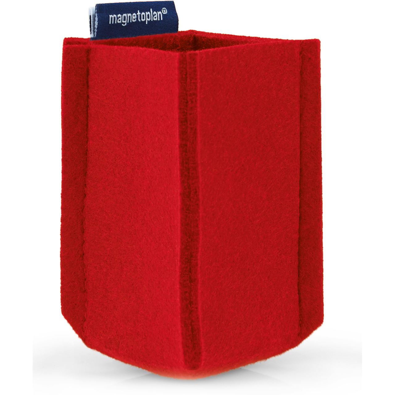magnetoplan Stiftehalter magnetoTray SMALL rot Filz 6,0 x 6,0 x 10,0 cm