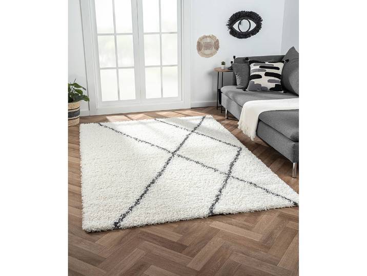 Hochflorteppich 160 x 230cm Beige