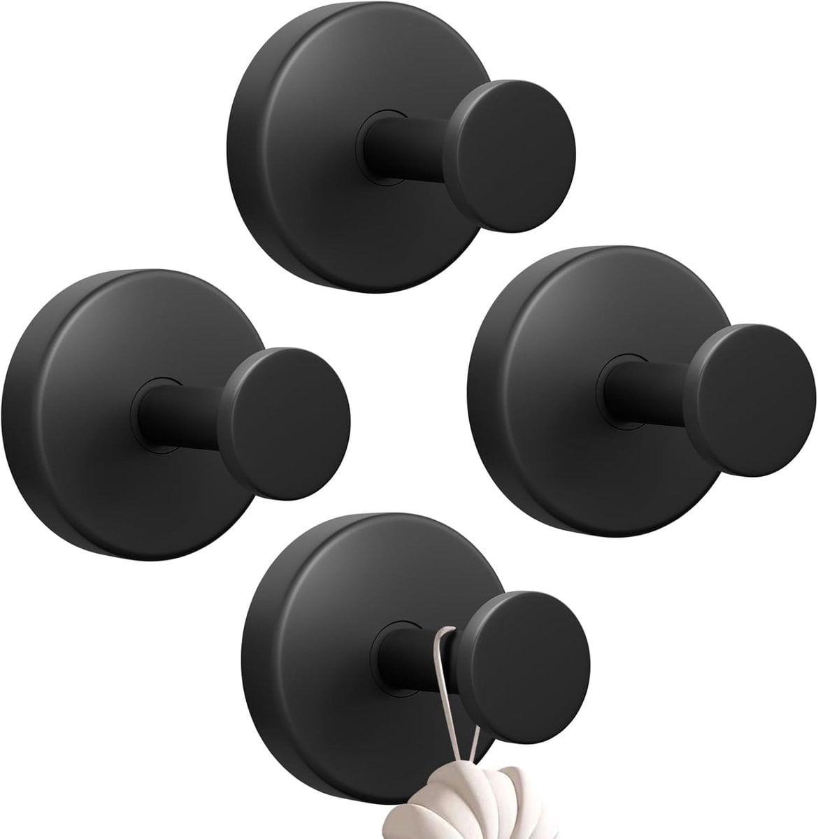 SnelShoppen Suction Cup Haak met 4 haken, draagkracht 5 kg, roestvrij staal, zonder boren